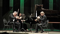 Прославленные скрипач, пианистка и трубач в Воронеже впервые сыграли трио