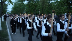 В Острогожске прошло факельное шествие в память о погибших земляках