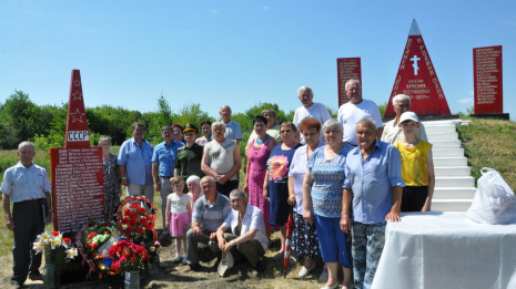 Эртильцы сделали памятник погибшим в годы ВОВ жителям исчезнувшего поселка