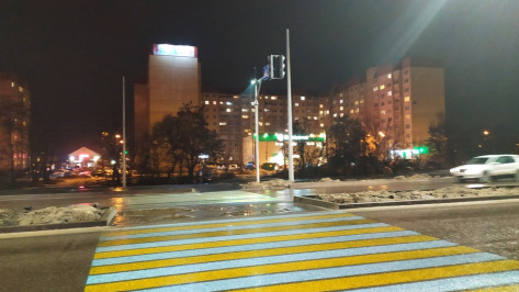 Еще одна «зебра» с подсветкой появилась в Воронеже
