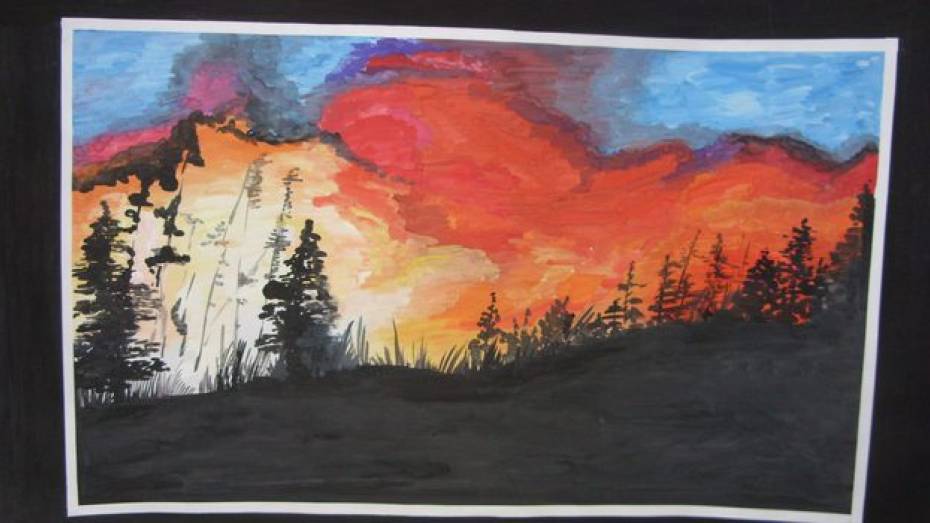 Бутурлиновская школьница нарисовала лучший в стране противопожарный плакат