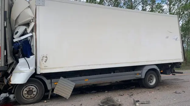 Под Воронежем водитель погиб в раздавленной кабине грузовика