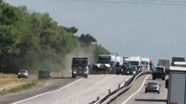 Аварии вызвали огромные пробки на трассе под Воронежем 27 июля