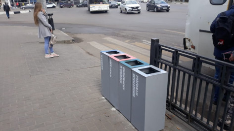 На улице Плехановской в Воронеже установят 92 урны для раздельного сбора мусора