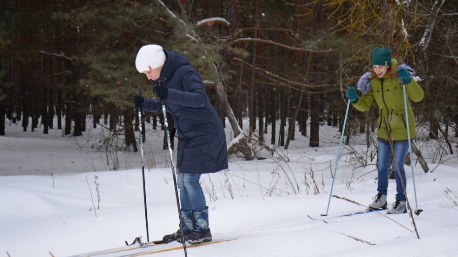 Верхнемамонские активисты проложили в лесу 10-километровую лыжню для односельчан