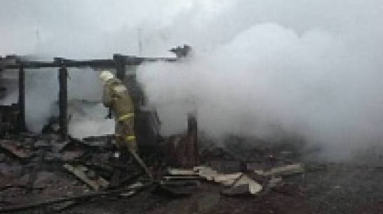 В поселке Латная Семилукского района огонь уничтожил хозяйственные постройки  площадью 150 квадратных метров