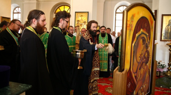 На въезде в Острогожск установят двустороннюю икону с изображениями Спасителя и Матери Божьей 