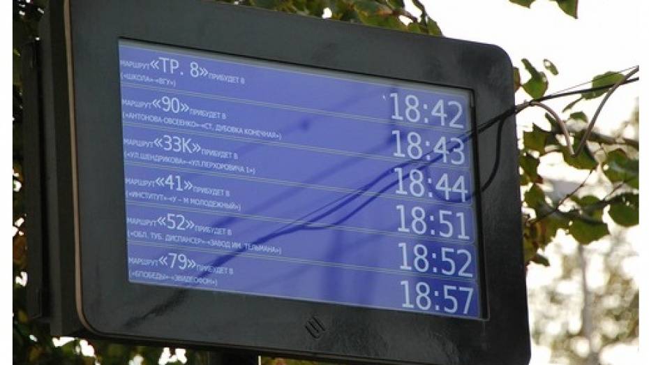 Электронные табло с расписанием движения маршруток в Воронеже запланировали вернуть весной