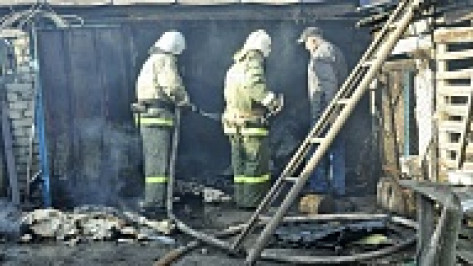 В селе Писаревка Рамонского района огонь уничтожил дачный дом