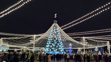 Рекордное число воронежцев посетило площадь Ленина в Новый год