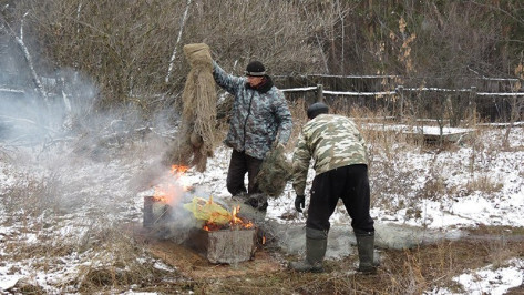 В Хоперском заповеднике сожгли 179 браконьерских сетей