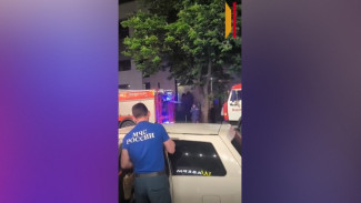 Скопление пожарных машин возле бизнес-центра в Воронеже сняли на видео