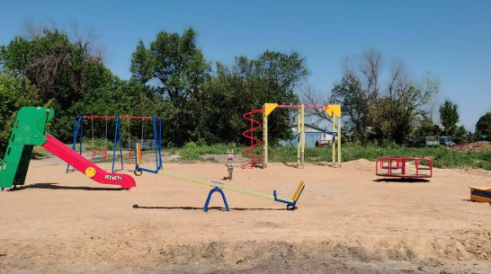 Детская площадка впервые появилась в петропавловском селе Бычок