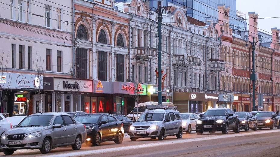 В Воронеже зафиксировали утренние 8-балльные пробки