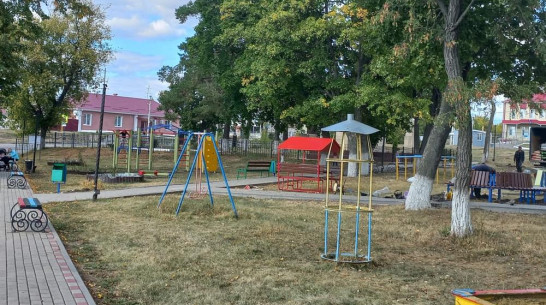 В двух нижнедевицких селах оборудовали детские площадки
