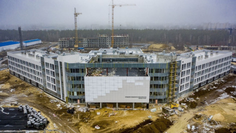 Воронежцам показали стройплощадку школы в микрорайоне «Процессор» с высоты