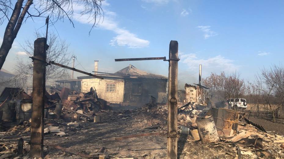 Из-за ландшафтного пожара загорелись 12 домов в воронежском селе