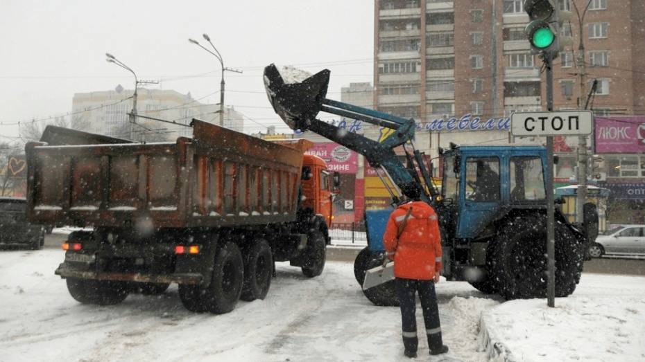 Коммунальщики вывезли с улиц Воронежа более 400 самосвалов снега
