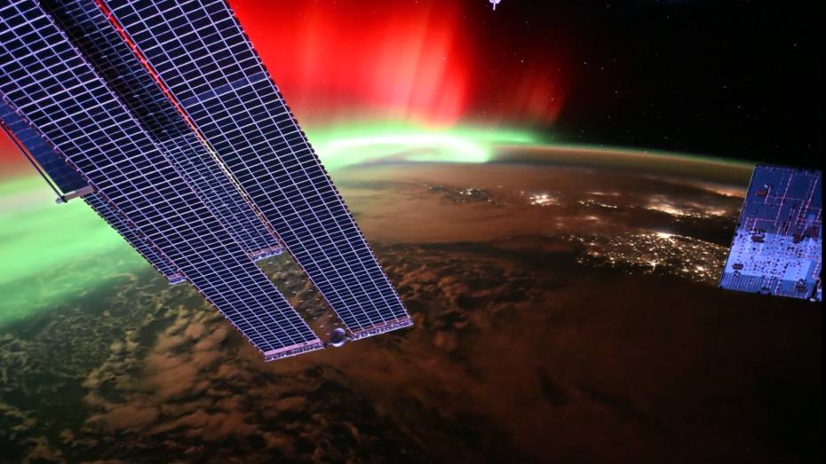 Воронежцам показали северное сияние с борта МКС