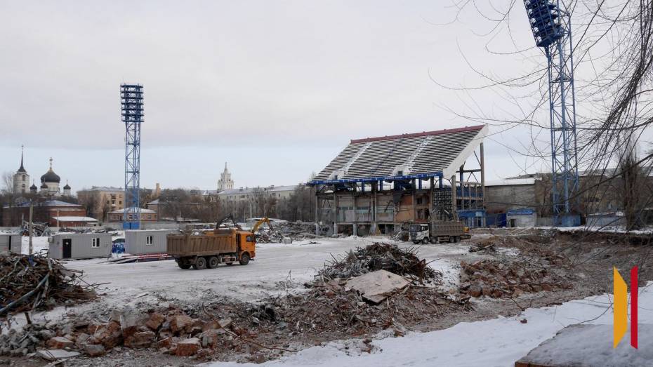 Как продвигается снос Центрального стадиона профсоюзов: фоторепортаж РИА «Воронеж»
