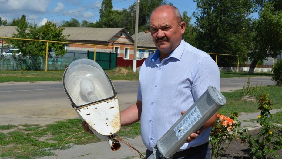 В Старомеловатском поселении Петропавловского района заменили светильники на 26 улицах