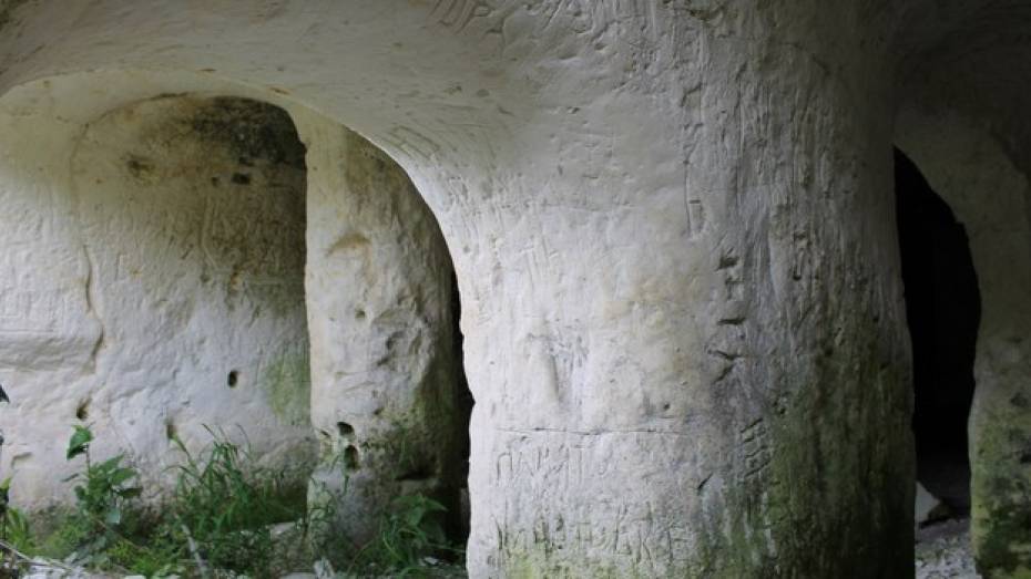 В Хохольском районе нашли необычную меловую пещеру