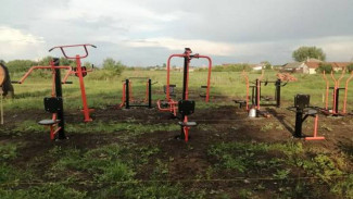 Активисты таловского села Александровка установили 10 тренажеров у школы
