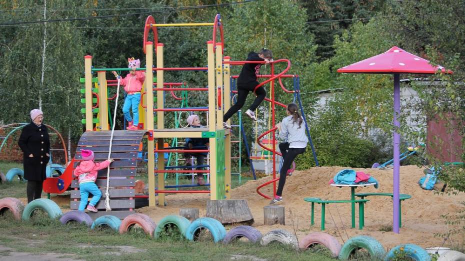 В хохольском районе активисты установили детскую площадку