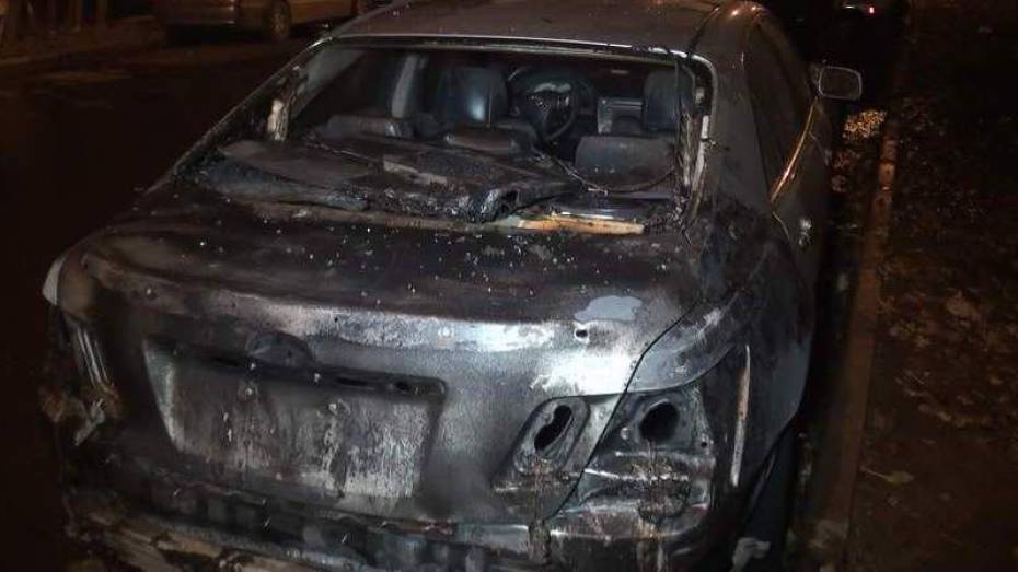 В Воронеже в районе СХИ ночью сгорела Toyota Camry