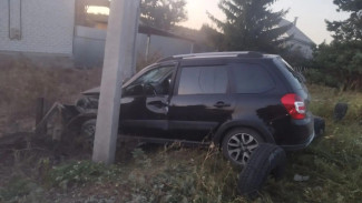 В Воронежской области пьяный водитель «Лады» врезался в столб: пострадали 2 мужчины