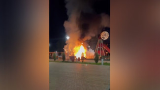 Упавший беспилотник поджег детскую площадку в Воронежской области