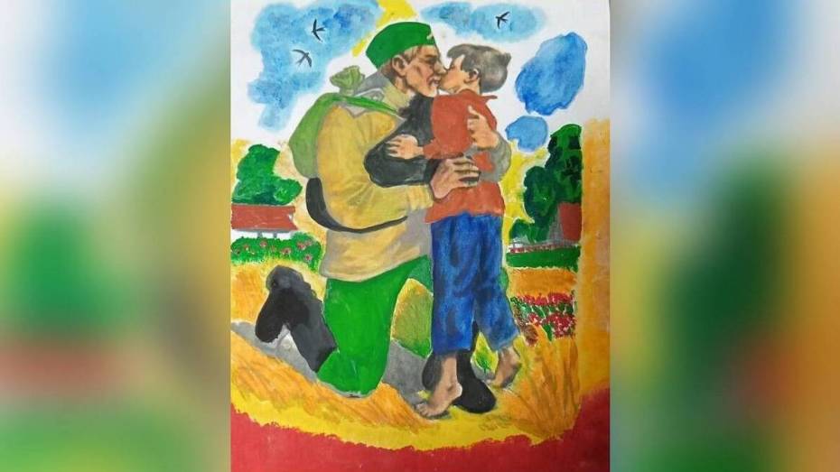 Патриотический рисунок подгоренской школьницы победил во всероссийском конкурсе