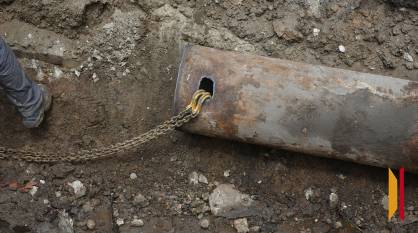 В Воронеже продолжаются работы на поврежденном коллекторе в Коминтерновском районе