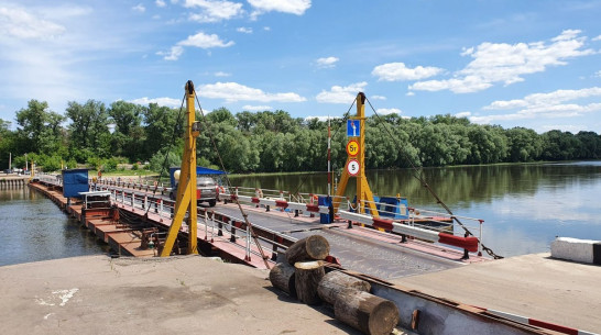 В Богучарском районе Воронежской области закроют движение по наплавному мосту