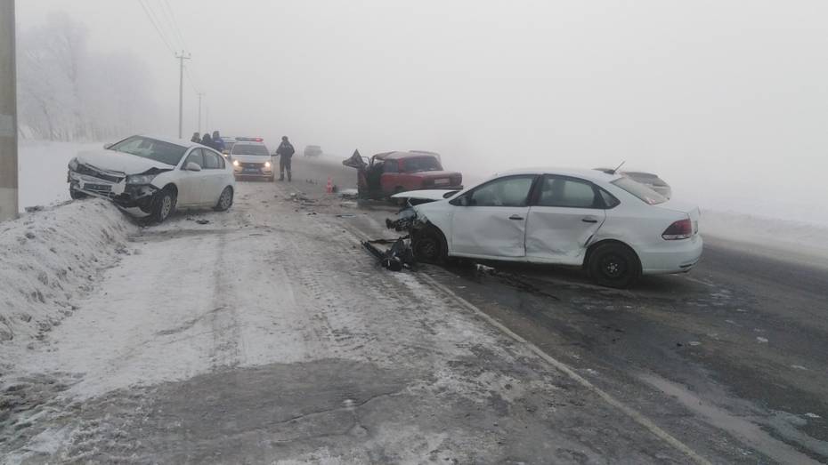 Под Воронежем в аварии пострадали 4 человека