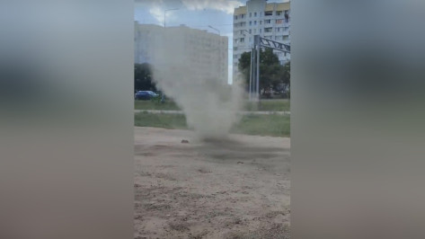 В Воронеже сняли на видео мини-смерч в Шилово