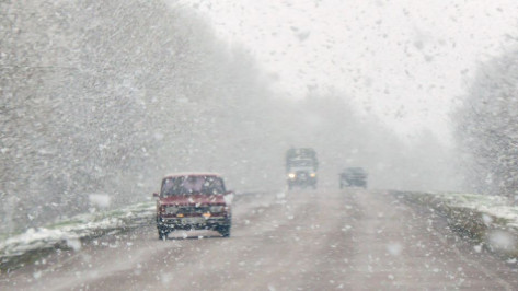 Воронежских водителей попросили быть внимательнее из-за снегопада и метели