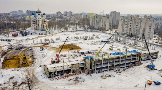 Воронежцам показали стройплощадку стадиона «Факел» с высоты