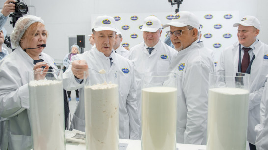 Губернатор Александр Гусев: первое в России производство концентрата молочных белков запустили в Воронежской области