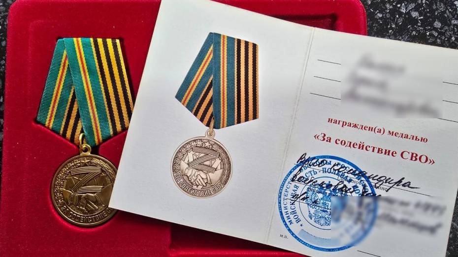 Волонтеры воробьевского села Краснолипье получили медали «За содействие СВО»