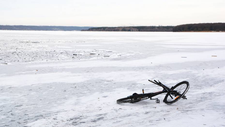 В Воронеже двое велосипедистов провалились под лед