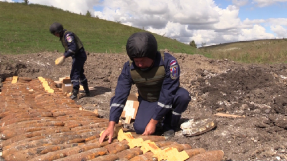 В Воронежской области уничтожили 118 боеприпасов времен войны 