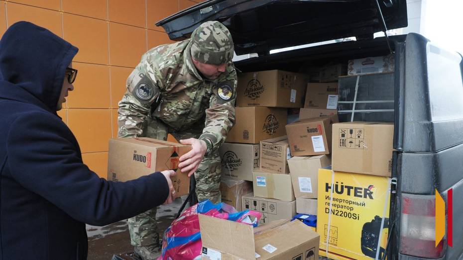 Из Воронежа бойцам спецоперации передали квадрокоптер, генераторы и бензопилу
