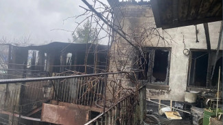 Появились фото страшного пожара на улице Танеева в Воронеже, где погиб 66-летний мужчина