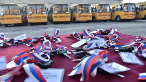 Школы Воронежской области получили 55 новых автобусов