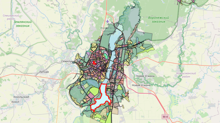 Проект генплана Воронежа появился на интерактивной карте