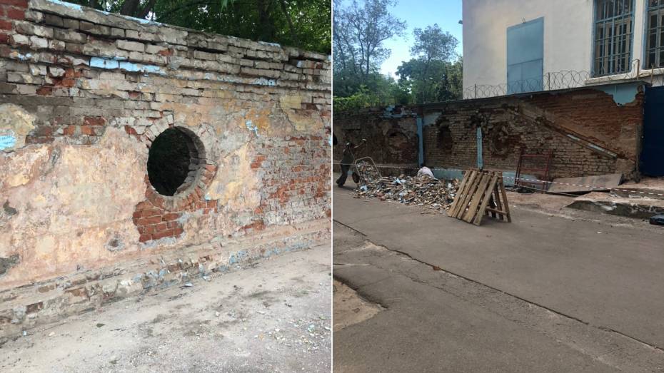 В Воронеже на несколько дней размуровали довоенные «окна» в ограждении на улице Студенческой
