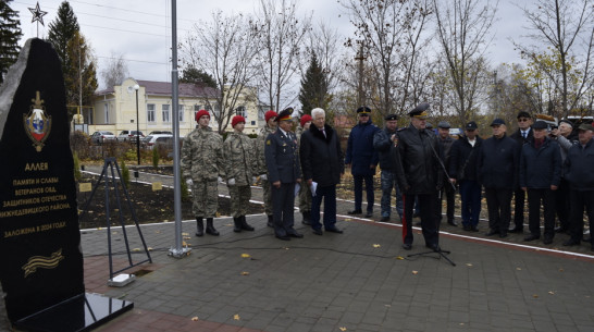 В Нижнедевицке открыли Аллею Памяти и Славы