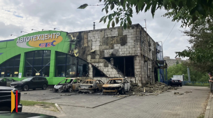 В Воронеже ночью 9 августа загорелся техцентр на улице Героев Сибиряков
