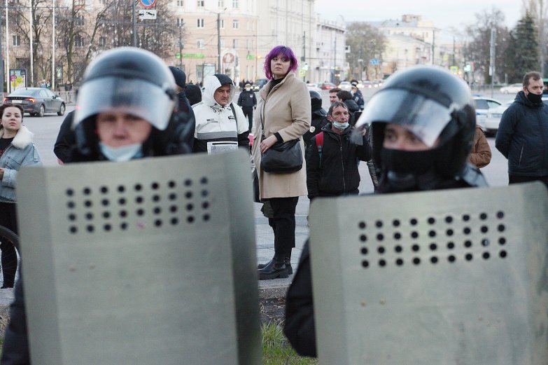 Несанкционированный митинг в Воронеже